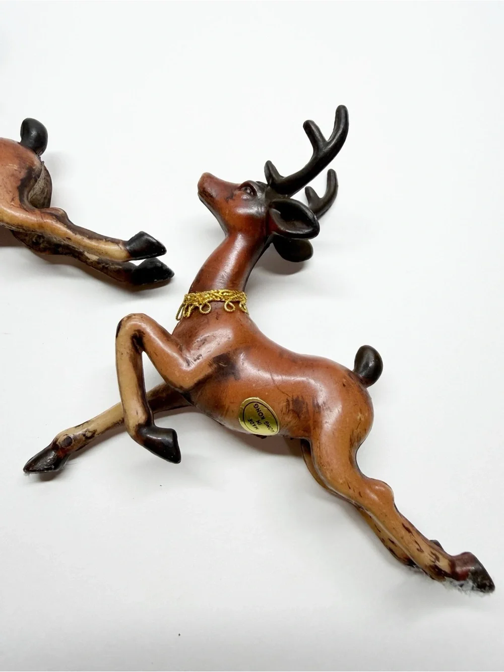 Vintage Celluloid Reindeer Set of 3